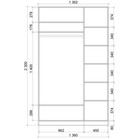 Шкаф-купе Хит-23-14-77 Белый, Леопард - Фото 2