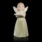 Сувенир керамика "Ангел в зелёном платье с тарелочкой" 15,2х6,5х5,3 см - Фото 1