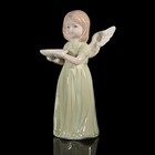 Сувенир керамика "Ангел в зелёном платье с тарелочкой" 15,2х6,5х5,3 см - Фото 2