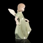 Сувенир керамика "Ангел-девочка в зелёном платье танцует" 14,8х10,5х5 см - Фото 3