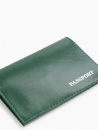 Обложка для паспорта, гладкая, тиснение серебряной фольгой, зелёная - Фото 3