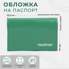 Обложка для паспорта, цвет зелёный - фото 8662287