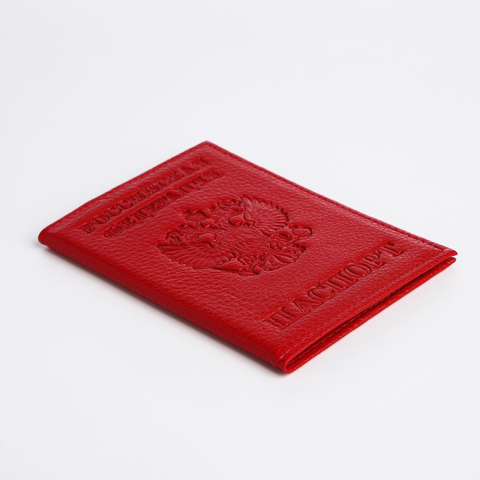 Обложка для паспорта, цвет красный - фото 1908374395