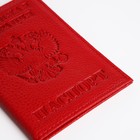 Обложка для паспорта, цвет красный - фото 8381187