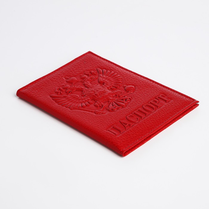 Обложка для паспорта, цвет красный - фото 1889263738
