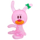 Игрушка надувная «Зайчик», 35 см, цвет розовый - фото 26124325
