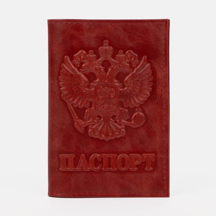 Обложка для паспорта, цвет красный - фото 1908374407