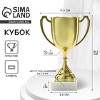 Кубок под нанесение, наградная фигура, золото, подставка камень, 16.3 см - Фото 1