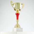 Кубок 153А, наградная фигура, золото, подставка камень, 27,5 x 14,8 x 7 см. - Фото 4