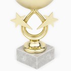 Кубок 156, наградная фигура, золото, подставка камень, 17,7 х 9,8 х 6,1 см. - фото 209264