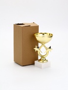 Кубок 156, наградная фигура, золото, подставка камень, 17.7 см - Фото 5