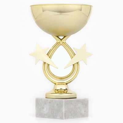 Кубок 156, наградная фигура, золото, подставка камень, 17.7 см