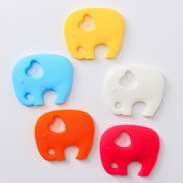 Прорезыватель силиконовый «Крошка слон», цвет МИКС - Фото 1