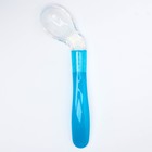 Ложка детская силиконовая «Изогнутая» для кормления, от 5 мес., цвет голубой - фото 319783952