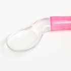 Ложка детская силиконовая «Изогнутая» для кормления, от 5 мес., цвет розовый - фото 4241142