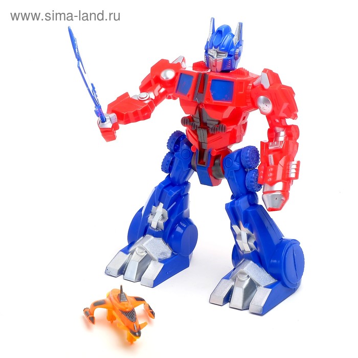 Робот «Оптимус», со световыми эффектами, работает от батареек - Фото 1