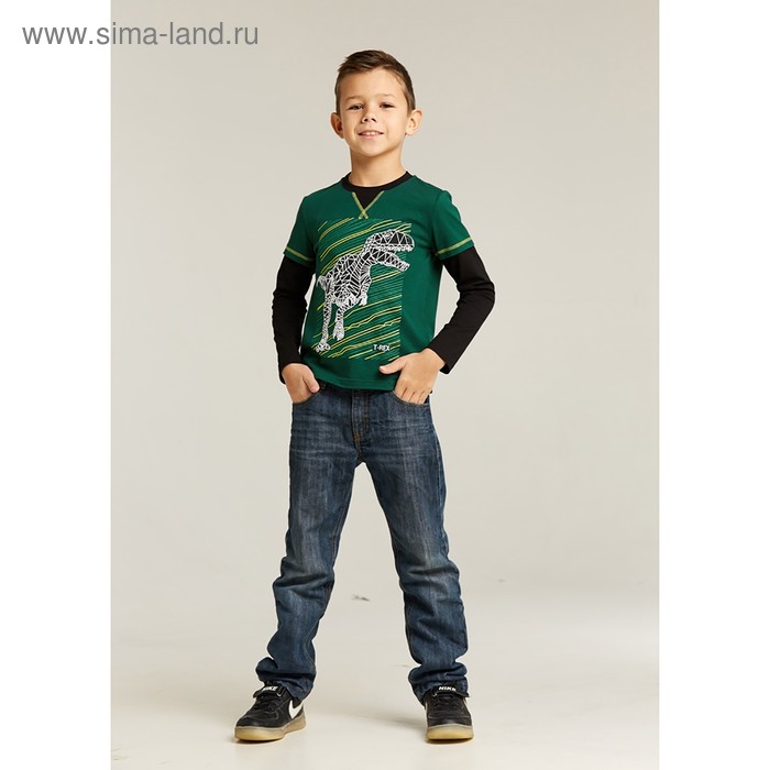 Джемпер для мальчика, рост 98-104 см, цвет зелёный - Фото 1