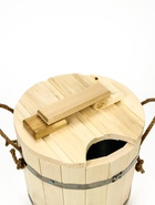 Запарник - ведро для бани и сауны, 7 л, липа, оцинкованная вставка, с крышкой, «Добропаровъ»  (артикул 2541912)  большой выбор товаров оптом и в розницу по низким ценам с доставкой