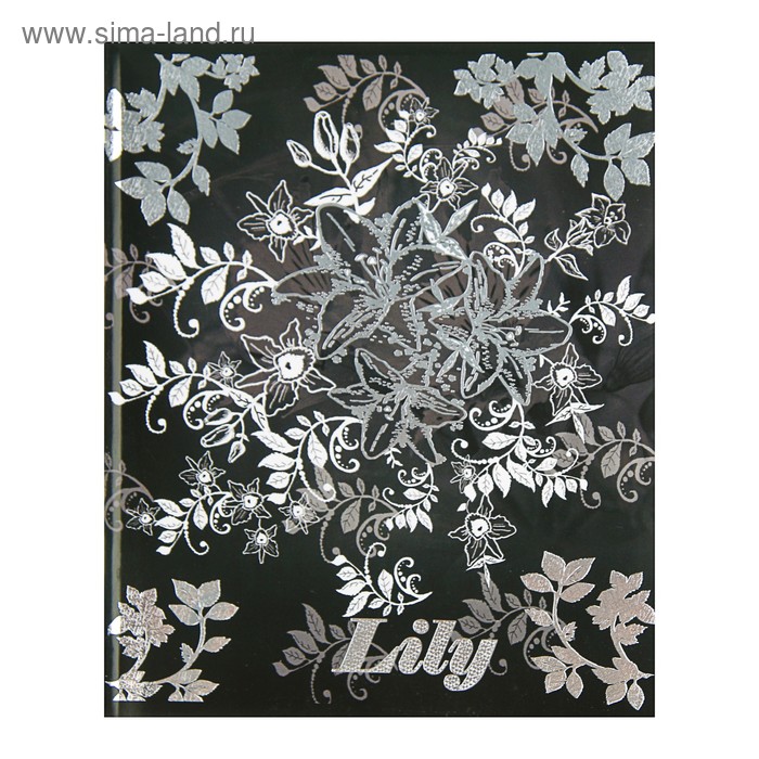 Тетрадь 48 листов клетка Lily, обложка мелованный картон, тиснение, микс - Фото 1