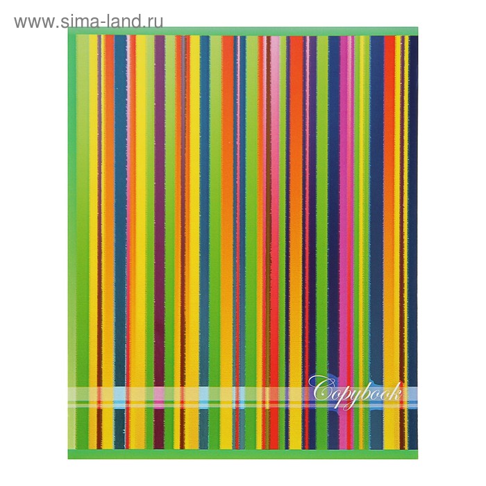 Тетрадь 48 листов клетка Color lines, обложка мелованный картон, тиснение, микс - Фото 1