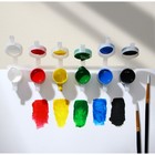 Краска акриловая, набор 6 цветов х 5 мл, Calligrata Kid (повышенное содержание пигмента), морозостойкие - Фото 4
