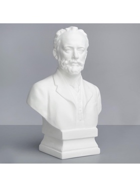 Гипсовая фигура известные люди: Бюст Чайковского, 13,5 х 8 х 19,5 см