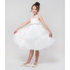 Платье нарядное Minaku "Красавица" белый, 122-128 см, п/э, хлопок - Фото 1