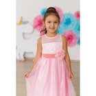 Платье нарядное Minaku "Цветочек" розовое, 104-110 см, п/э, хлопок - Фото 4