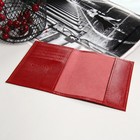 Обложка для паспорта, 5 карманов для карт, игуана, цвет красный - Фото 3