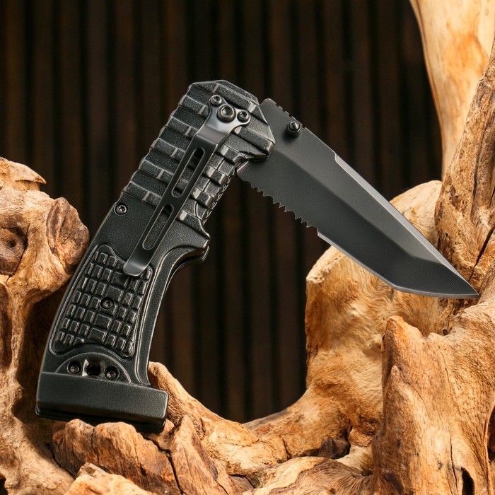 Складной нож Stinger с клипом, 90 мм,  рукоять: сталь, алюминий, пластик, коробка картон - фото 1908374582