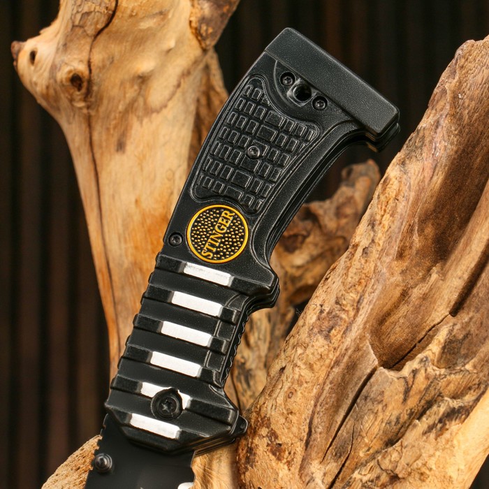 Складной нож Stinger с клипом, 90 мм,  рукоять: сталь, алюминий, пластик, коробка картон - фото 1908374585