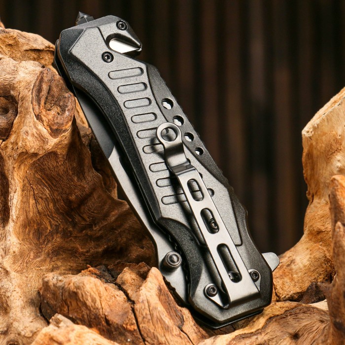 Складной нож Stinger, 90 мм, рукоять: сталь, алюминий, коробка картон - фото 1906917029