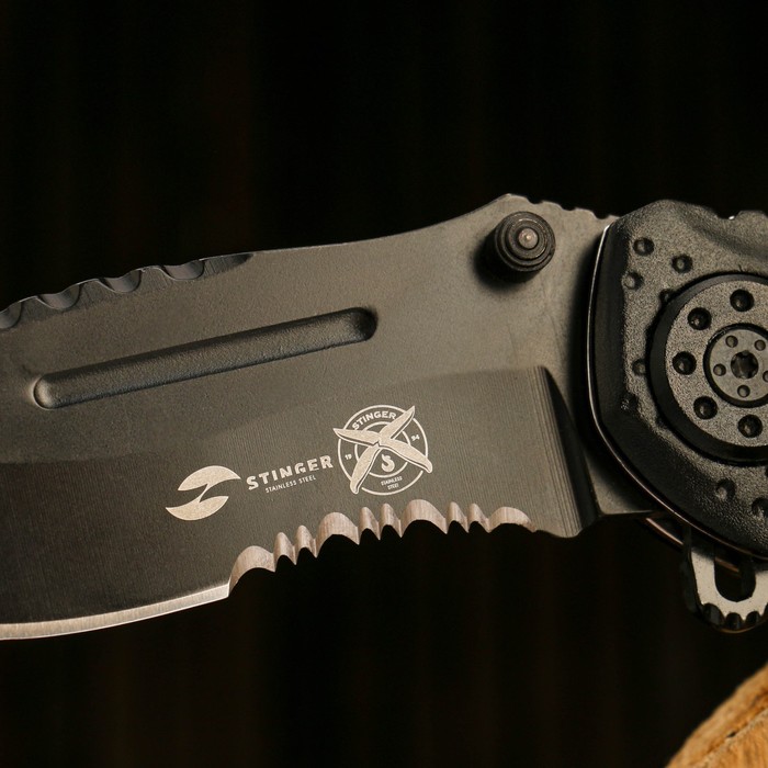 Складной нож Stinger, 85 мм, рукоять: сталь, коробка картон - фото 1908374601