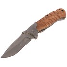 Складной нож Stinger, 85 мм, рукоять: сталь, дерево, коробка картон - фото 1116062
