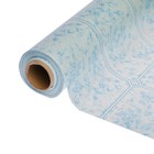 Клеенка столовая на нетканой основе 1,35х25 м "Космея" цвет голубой - Фото 3