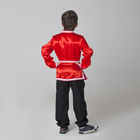 Русская народная рубаха «Хохлома», атлас, красная, р-р 34, рост 140 см - Фото 2