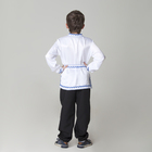 Русская народная рубаха «Гжель», атлас, белая, р. 34, рост 134 см - Фото 2