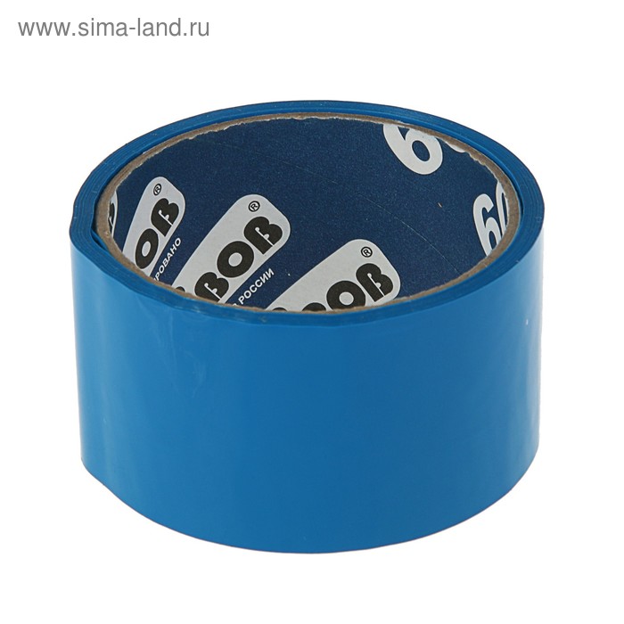 Клейкая лента упаковочная 48 мм х 24 м, 45 мкм UNIBOB (синяя) - Фото 1