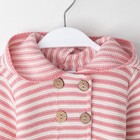 Джемпер детский на пуговицах, рост 74 см, цвет розовый, принт полоска - Фото 2