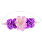 Повязка на голову "Букет роз", цвет фиолетовый - Фото 3