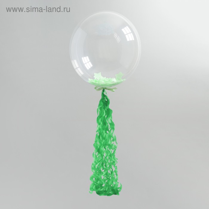 Гирлянда для шара, 100 см, бумага, цвет зелёный - Фото 1