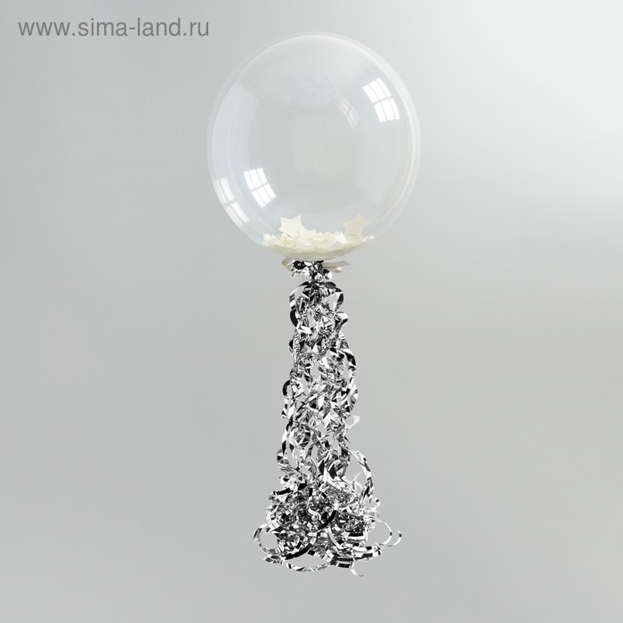 Гирлянда для шара, 100 см, фольга, цвет серебряный - Фото 1