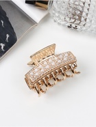 Крабик для волос «Бурлеск», бусины стразы, 6 см, золото - Фото 3