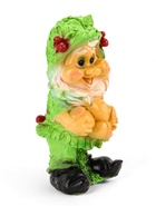 Садовая фигура из гипса «Гном с желудями», 45×26 см, зелёная - Фото 3