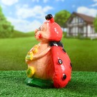 Садовая фигура "Божья коровка" красная 30см - Фото 2