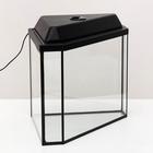 Аквариум «Дельта» угловой с крышкой, 25 л, 34×34×31/37.5 см, чёрный - Фото 2