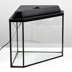 Аквариум "Дельта" угловой с крышкой, 40 литров, 39 х 39 х 36/41,5 см, чёрный - Фото 3