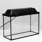 Аквариум Прямоугольный «Атолл» с крышкой, 20 л, 38×19×28/33 см, чёрный - Фото 3