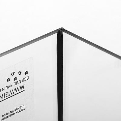 Аквариум Прямоугольный «Атолл» с крышкой, 40 л, 55×21×35/40 см, чёрный
