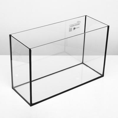 Аквариум Прямоугольный «Атолл» с крышкой, 75 л, 75.5×22×45/51 см, чёрный